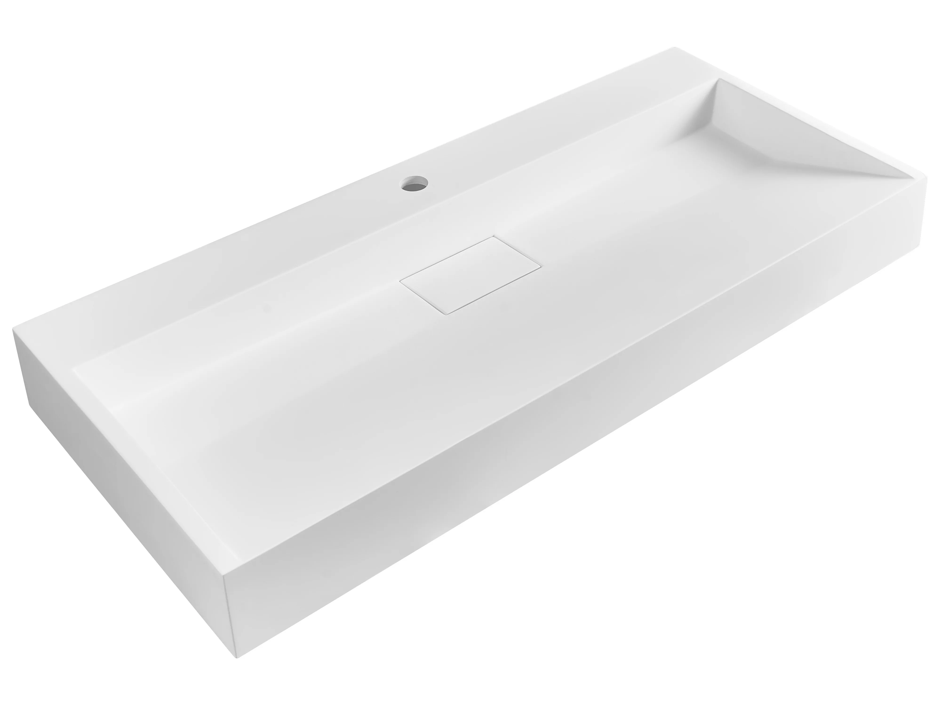 Wall Hung Basin QUENKO 1000 x 460 mm Mineral Cast White