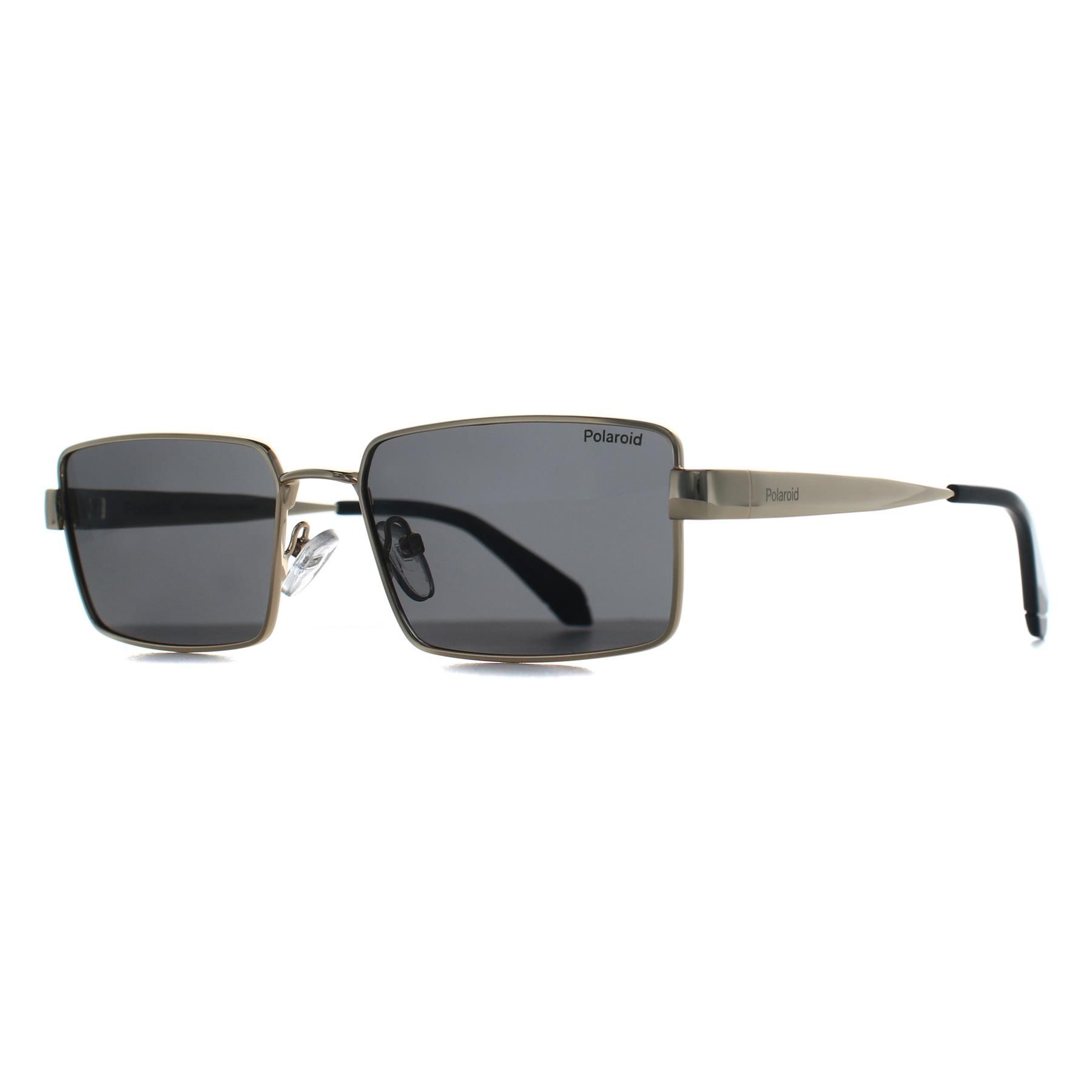 Polaroid Rectangle Gold Grey Polarized PLD 6255/S/X