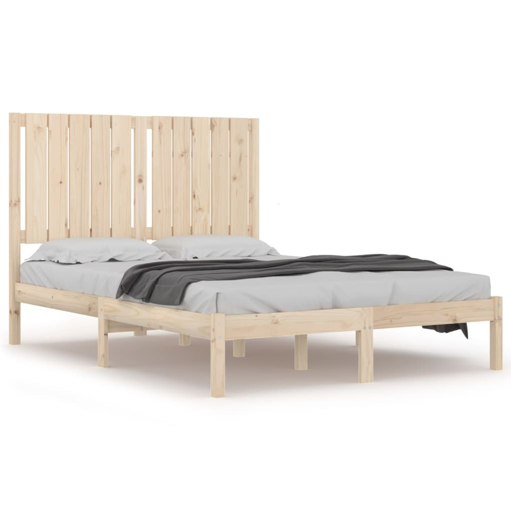 Rama łóżka lite drewno 120x190 cm podwójna