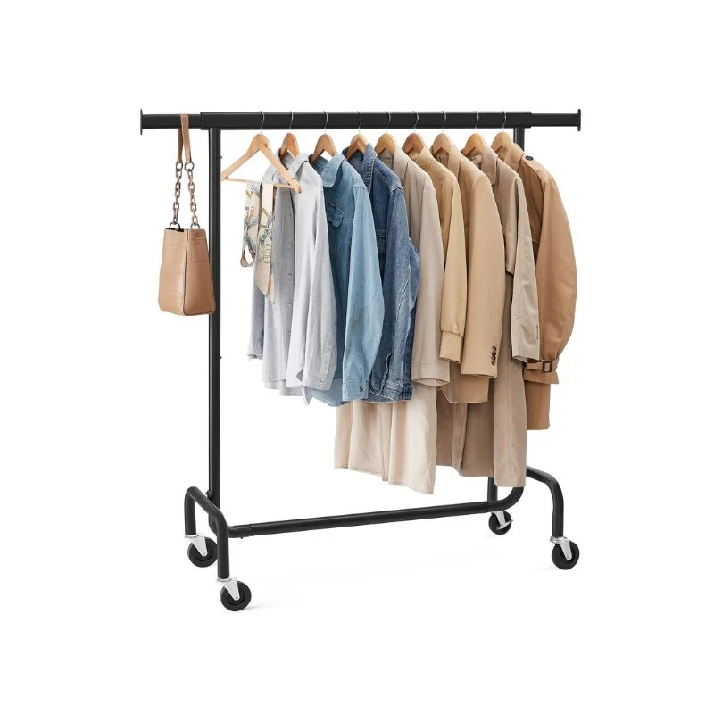 Portant vêtements métal avec roulettes