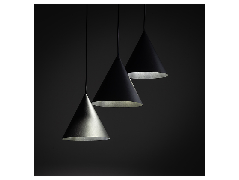 Lampa wisząca Cono Black 3-punktowa 140 cm metalowa czarna
