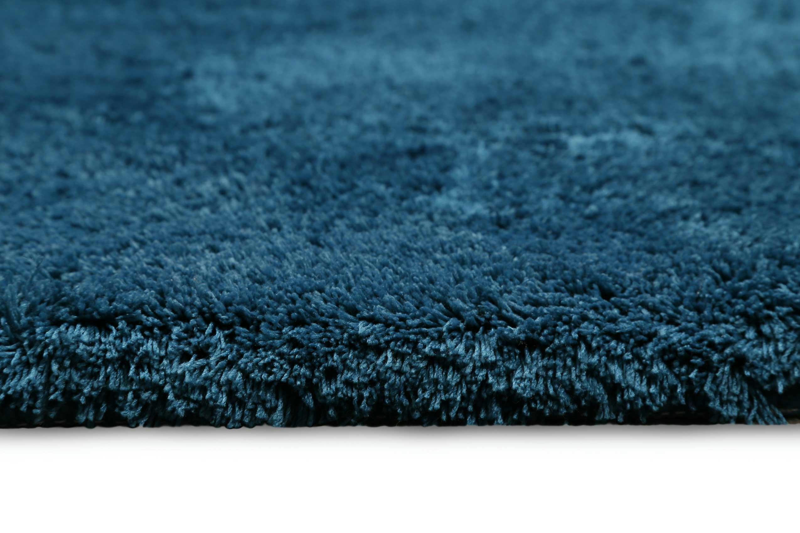 PORTO AZZURRO - Tapis de bain microfibre très doux uni bleuvert pétrole 70x120