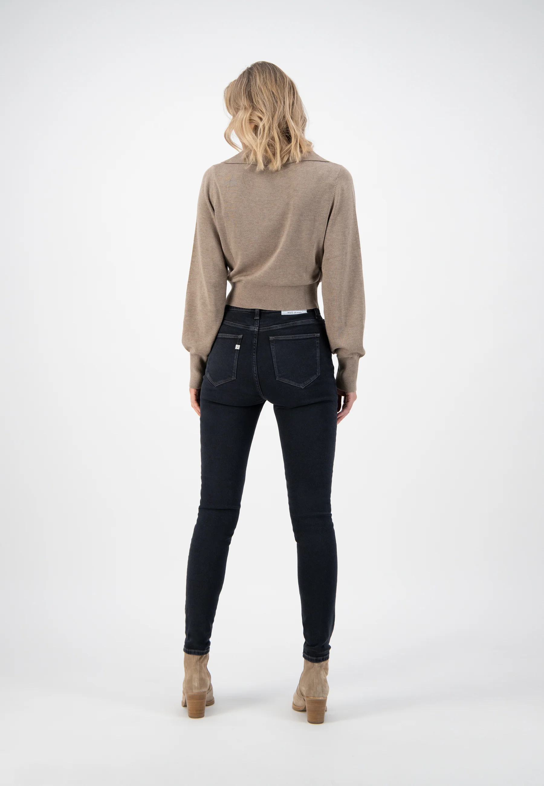 Sky Rise Skinny - Stone Black