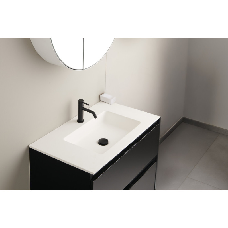 Plan de toilette Qube blanc mat 81 cm THYS