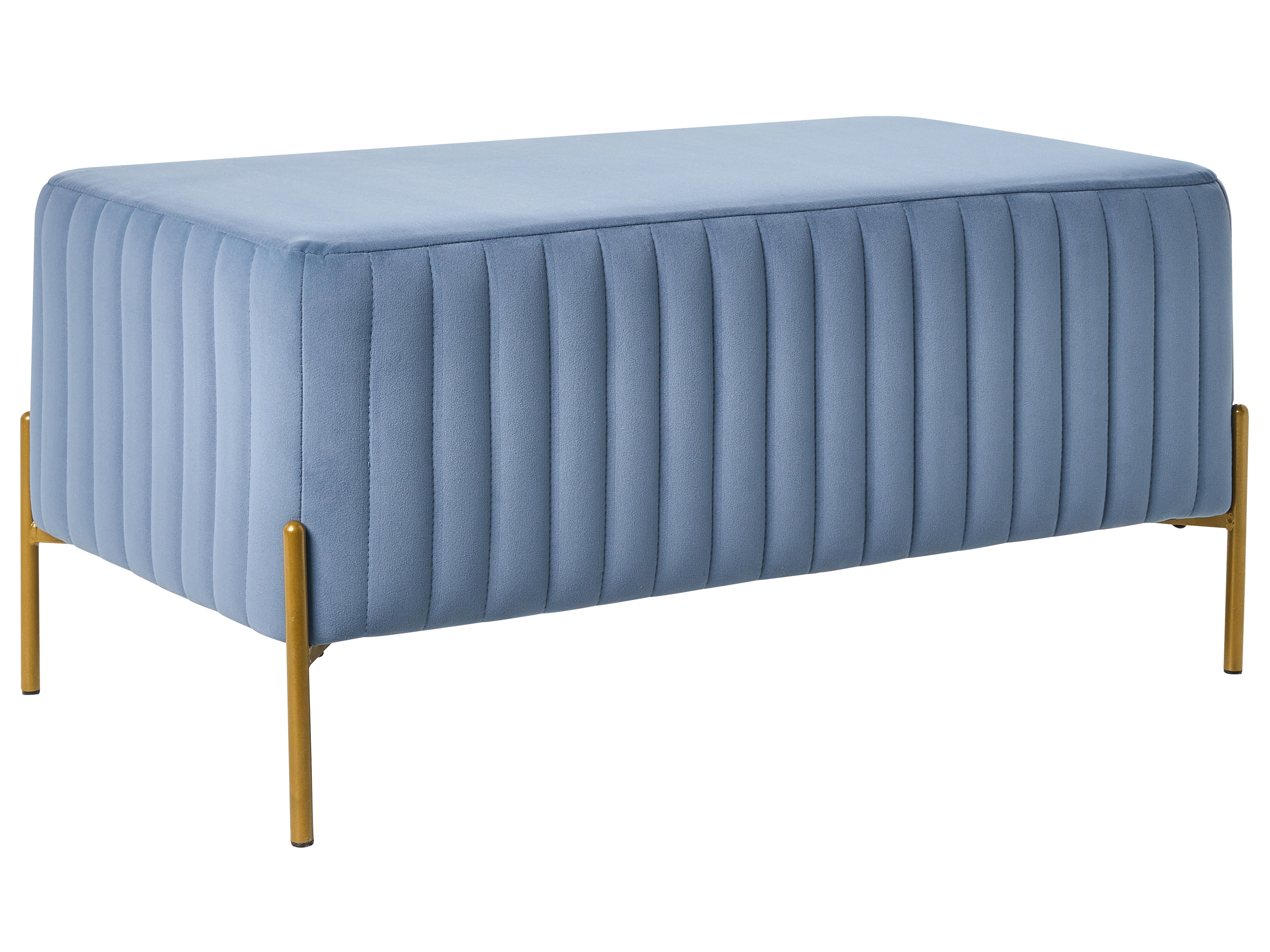 Footstool UTAH Velvet Blue
