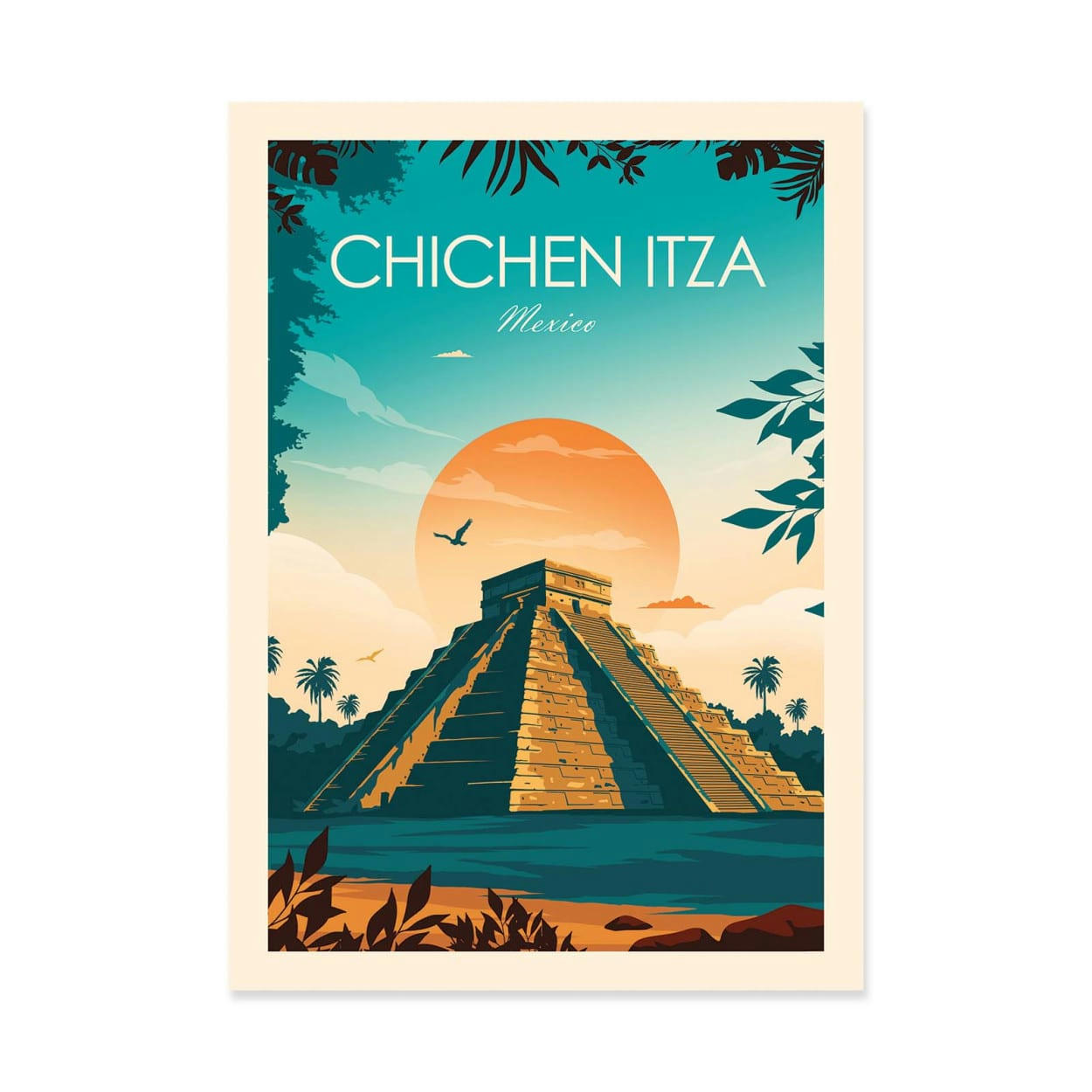 STUDIO INCEPTION - CHICHEN ITZA MEXICO - STUDIO INCEPTION - Affiche d'art 50 x 70 cm