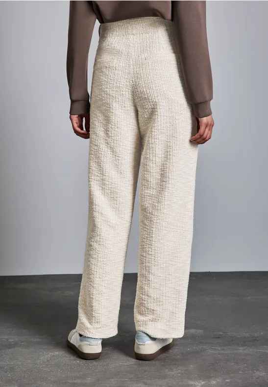 Straight Leg Bouclé Hose