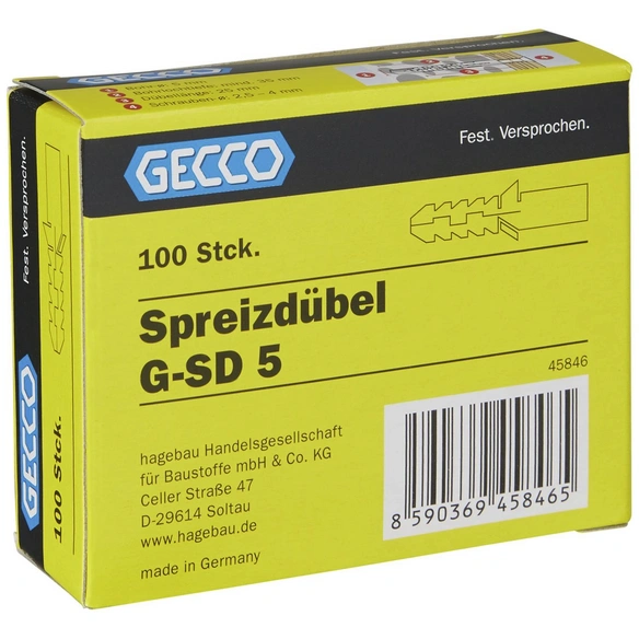 Spreizdübel, G-SD, Nylon, 100 Stück, G-SD 5 FS