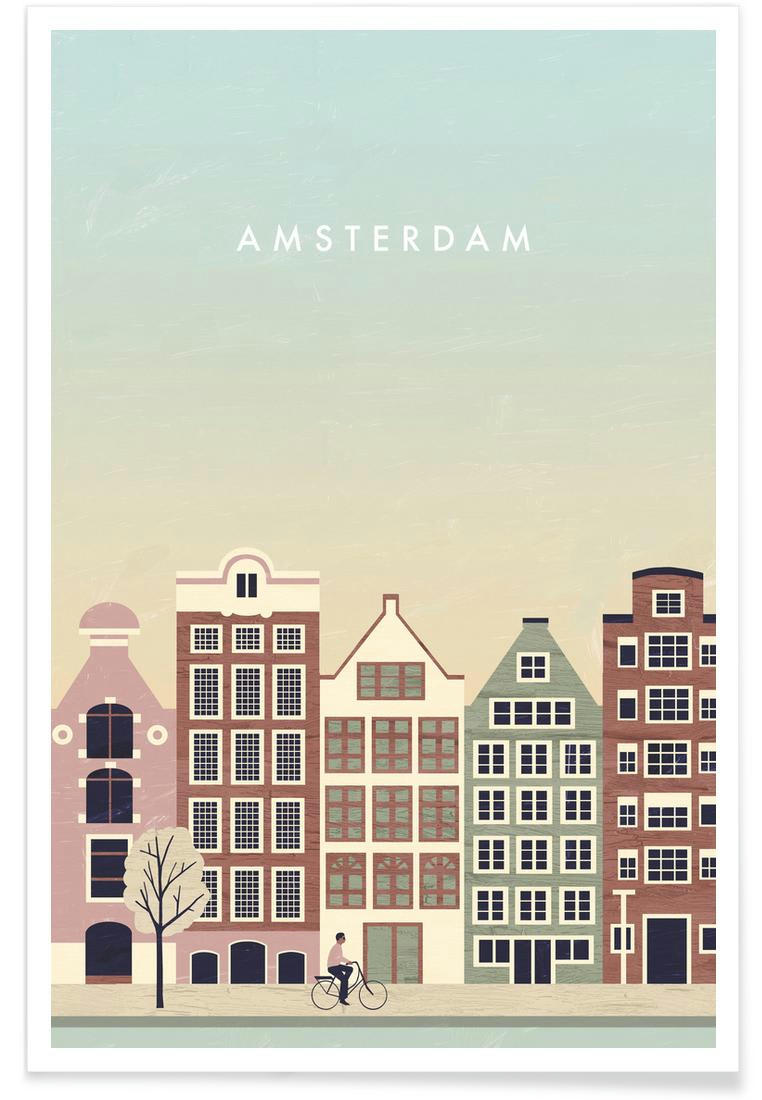 AMSTERDAM - Affiche marron