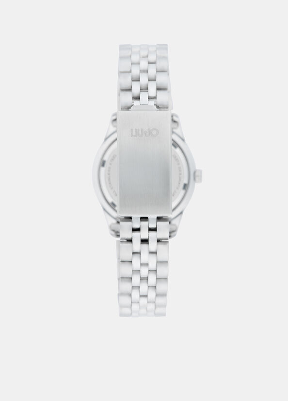 Orologio in acciaio con brill