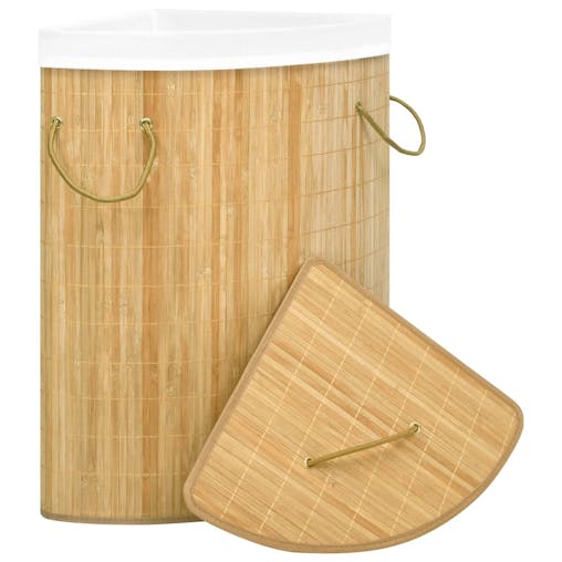 NNEVL Bamboo Corner Laundry Basket 60 L