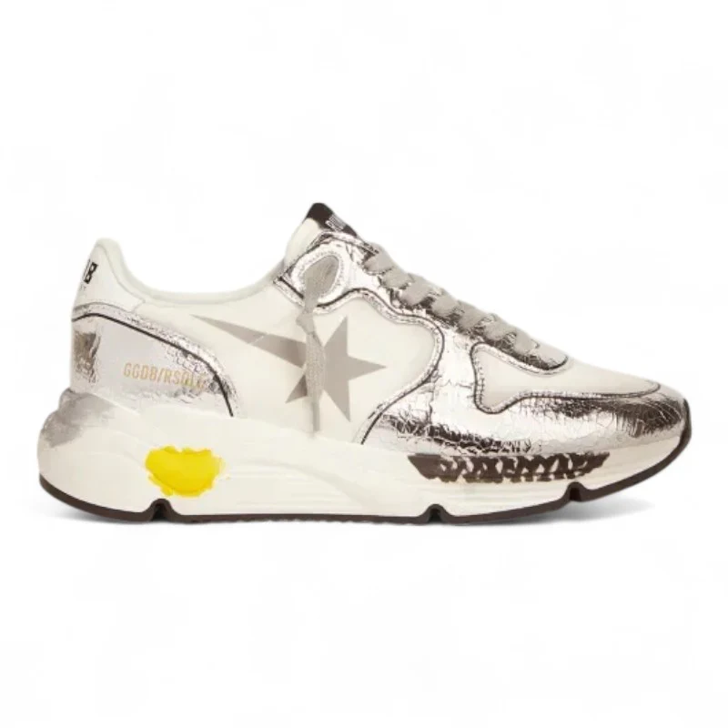 Silver and white Running Sole sneakers