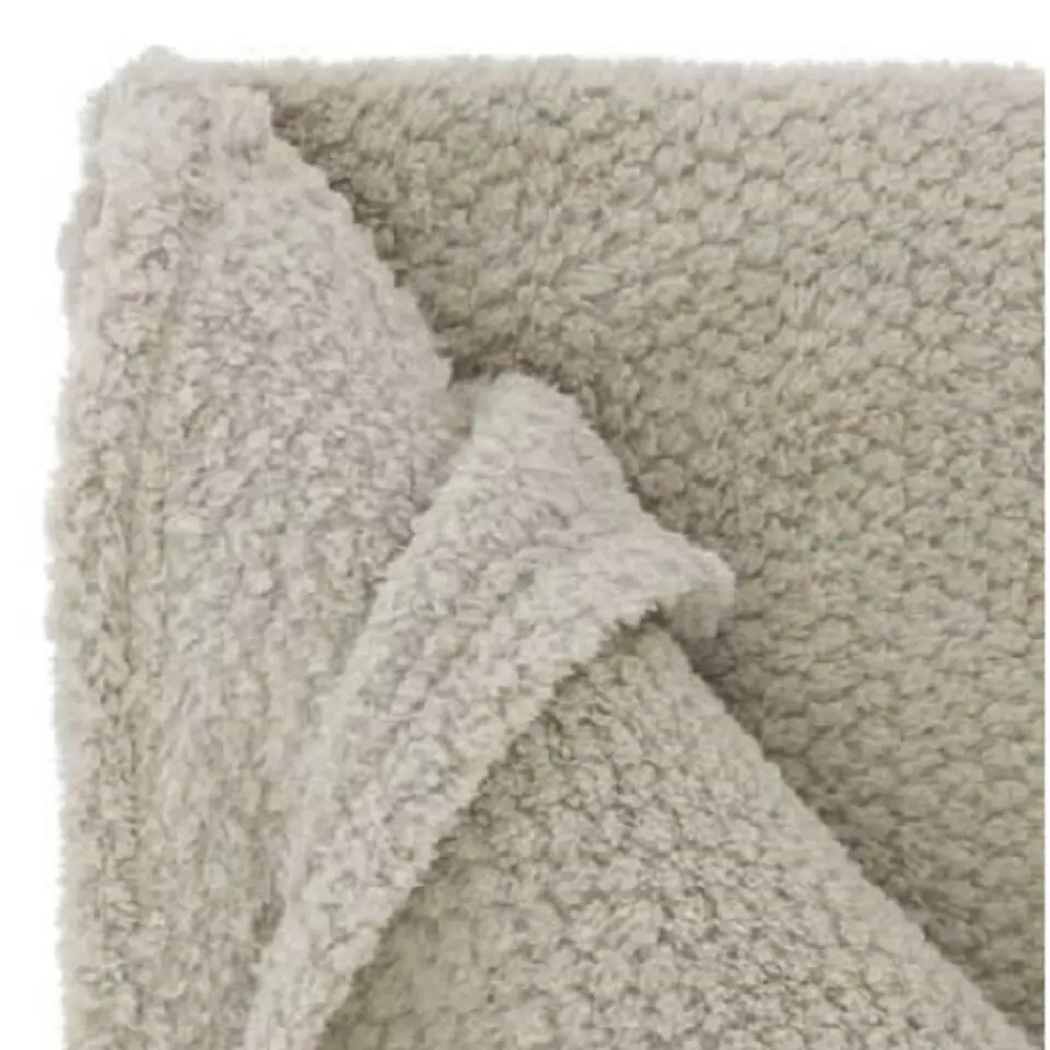 Unique Living plaid/deken Sep - lichtgrijs - 150 x 200 cm