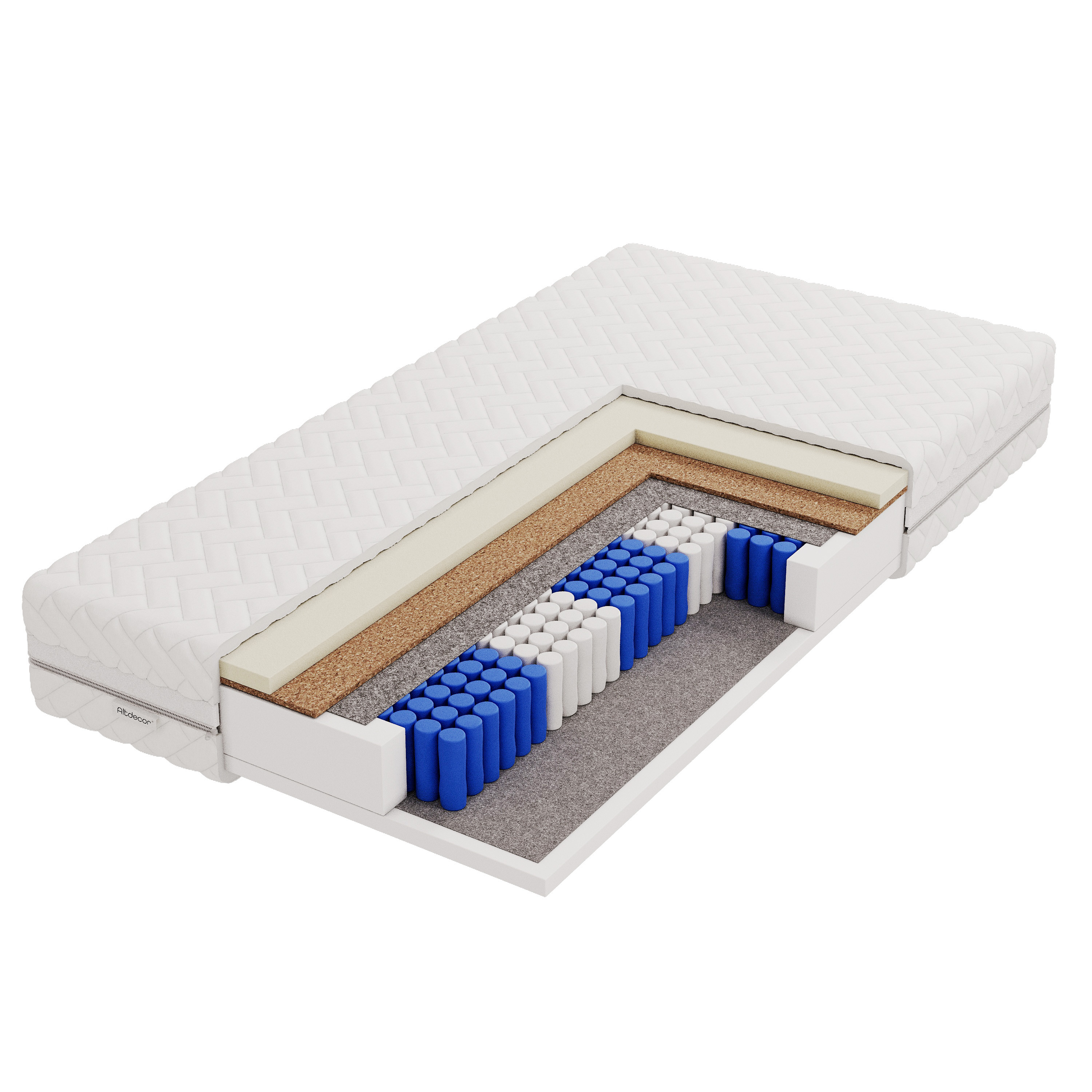 Materac sprężonowy kieszeniowy 7 stref -twardość H3|H4 - LAVELA 80x200 cm