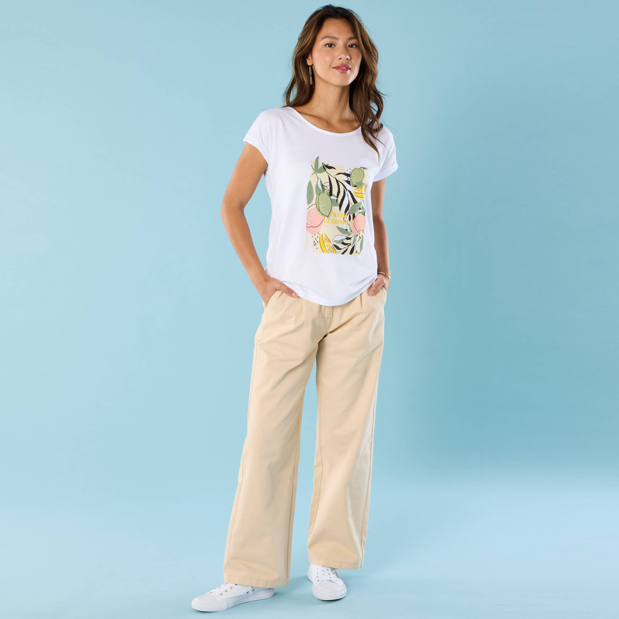 T-shirt manches courtes imprimé placé, Spécial Petites