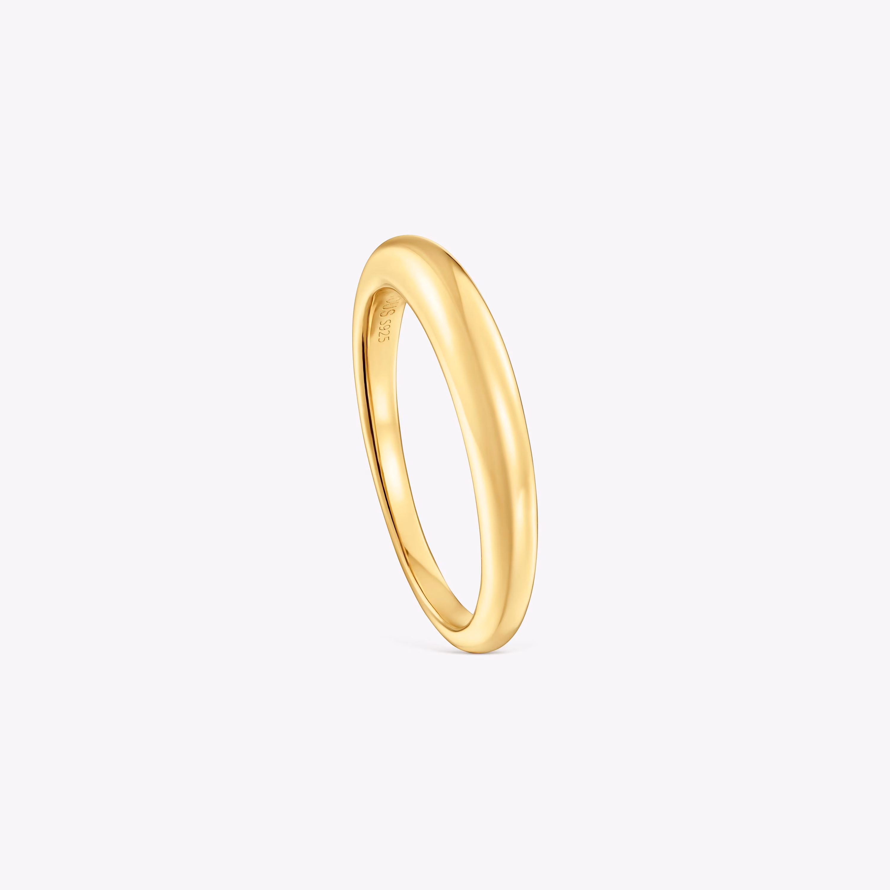 Anillo de plata liso con baño de oro 18 kt sobre plata TOUS Motivos