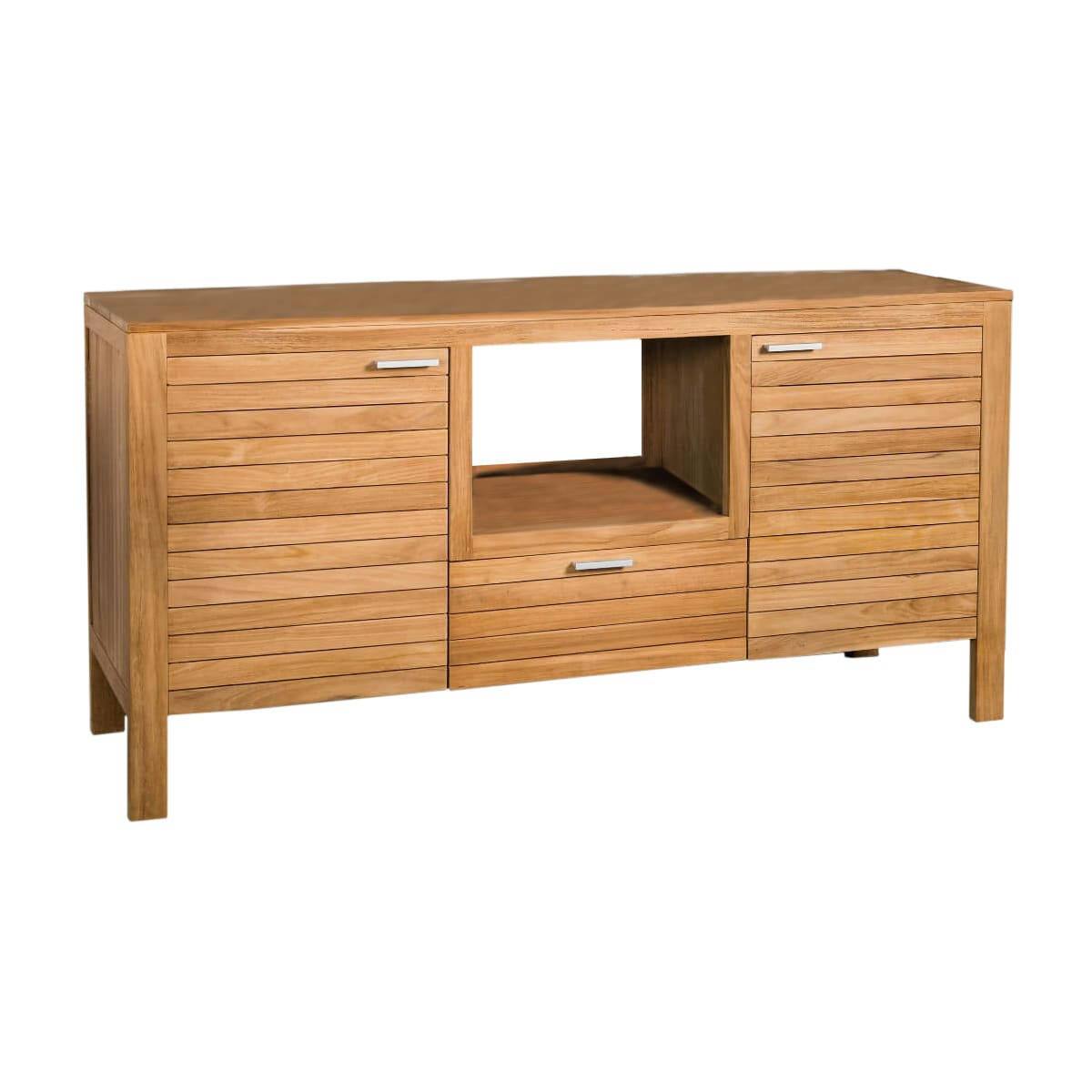 - Meuble sous vasque en teck 2 portes et 1 tiroir L160cm