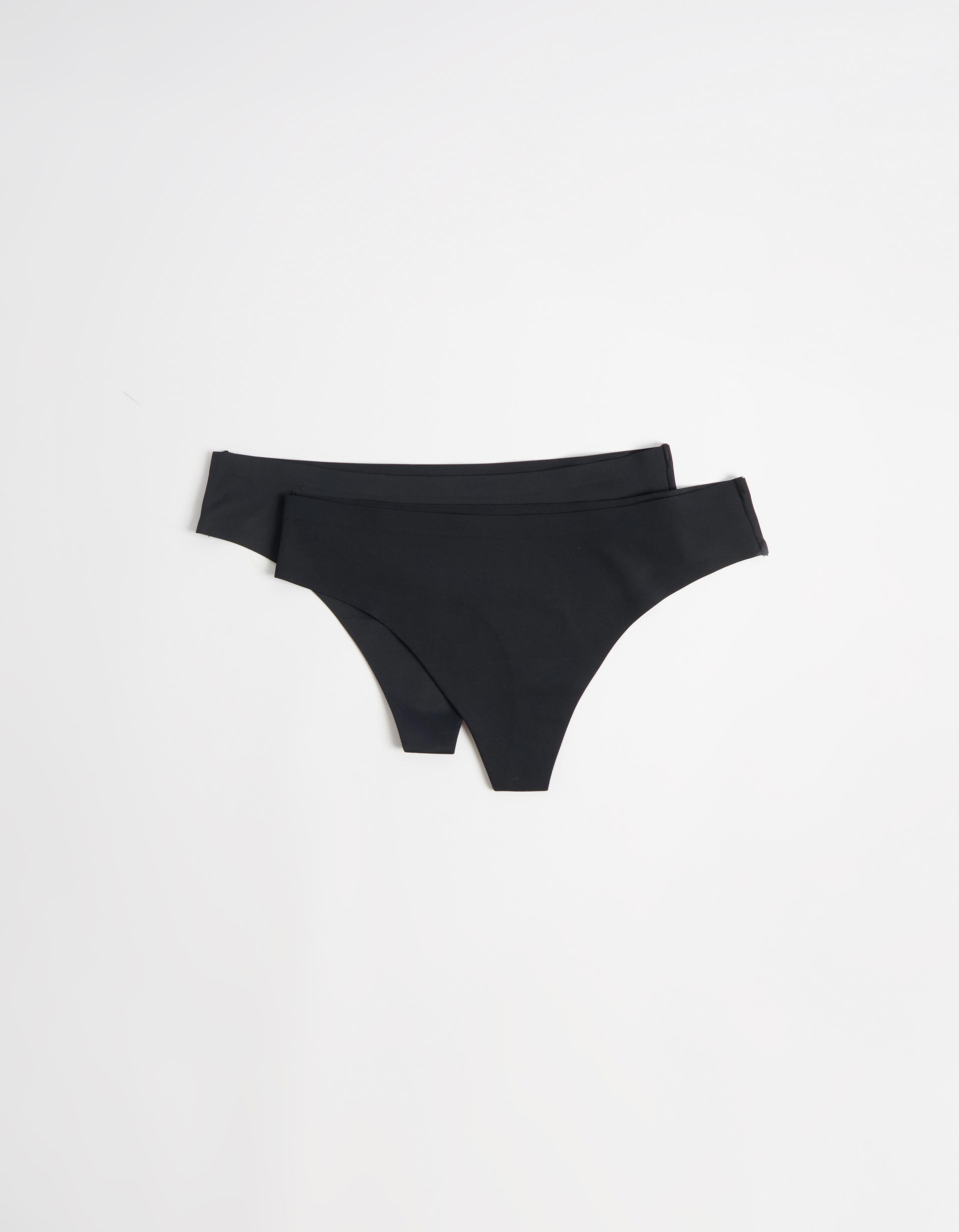 Pack 2 Cuecas Tanga Corte Laser, Mulher, Preto