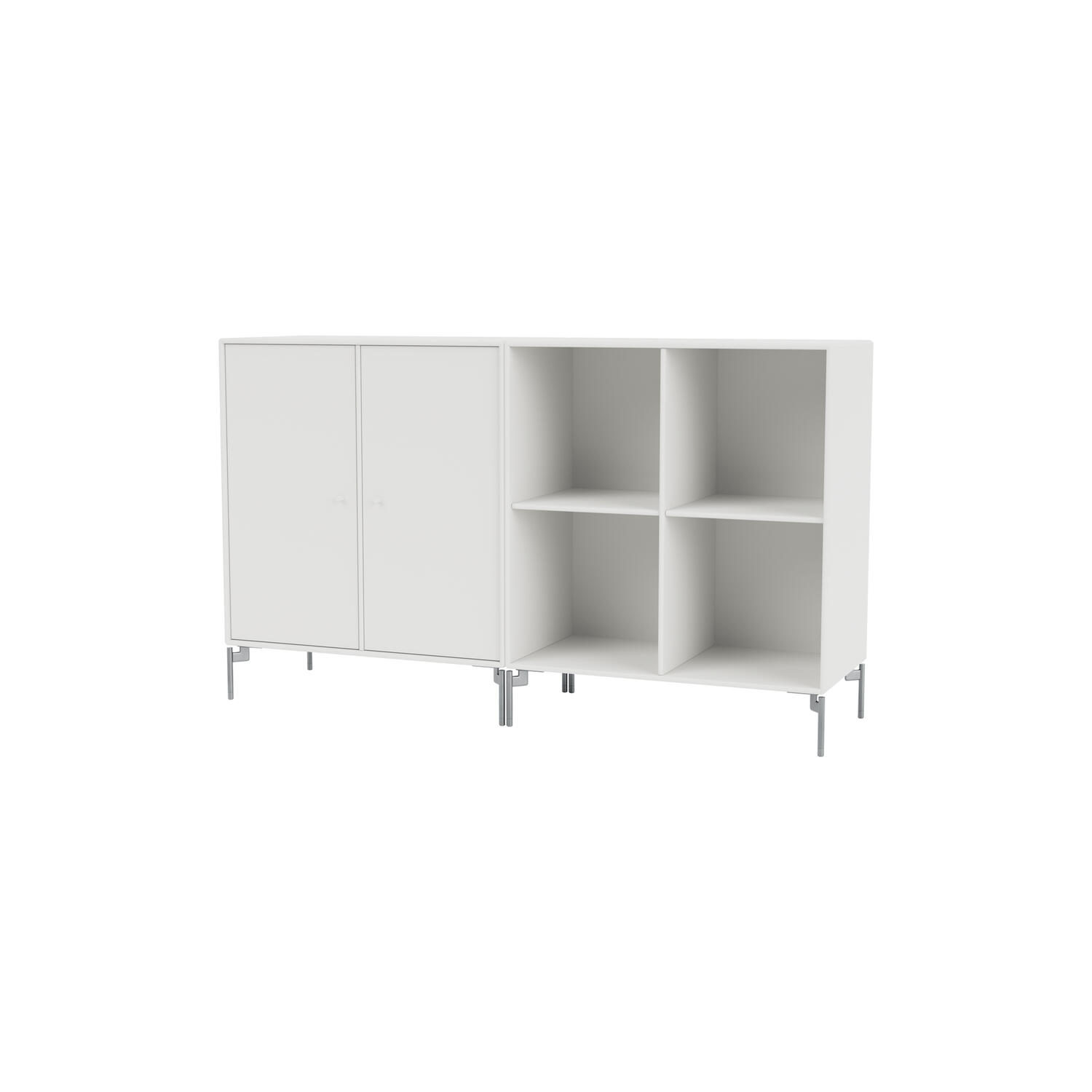 PAIR klassisk sk&aelig;nk med ben i krom, 01 white