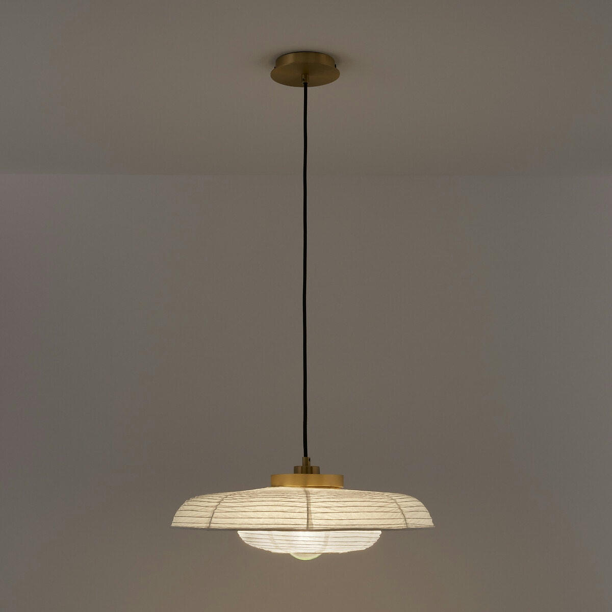 Suspension double en papier et métal acier, Tuuno