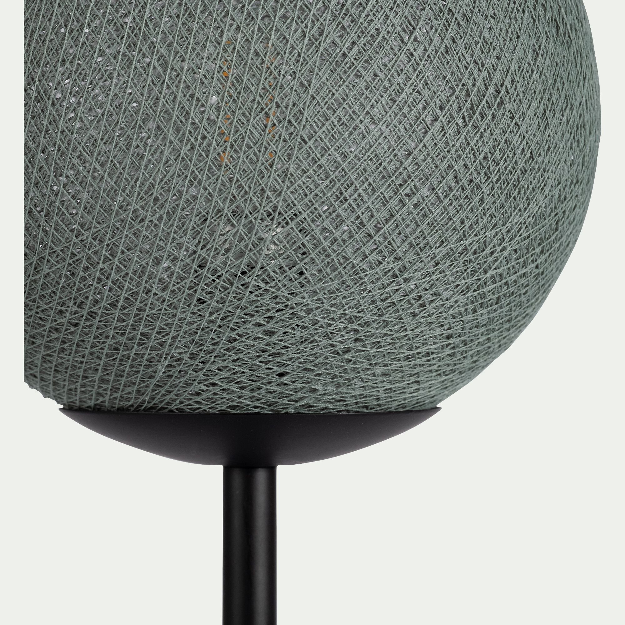 APAPA - Lampe à poser électrifiée tissée à la main H39,60cm - vert