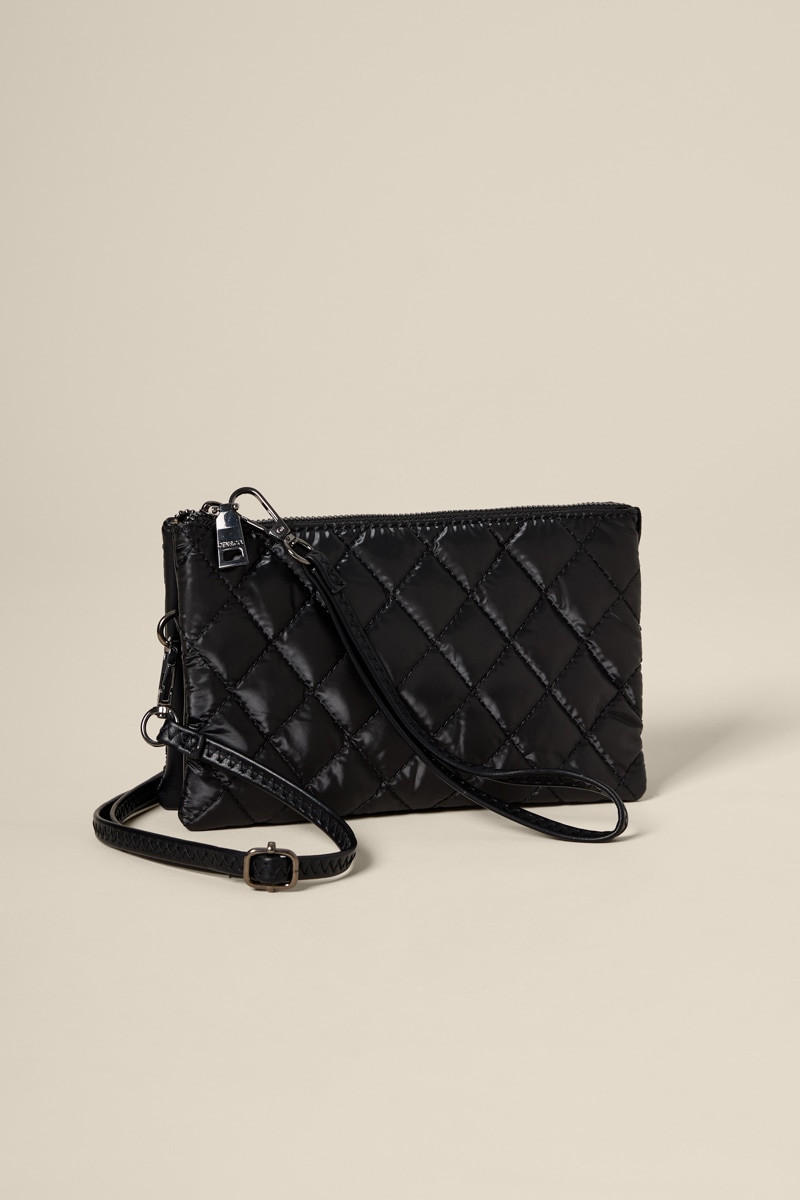 Mona Vegan Leather Black Wallet On A String