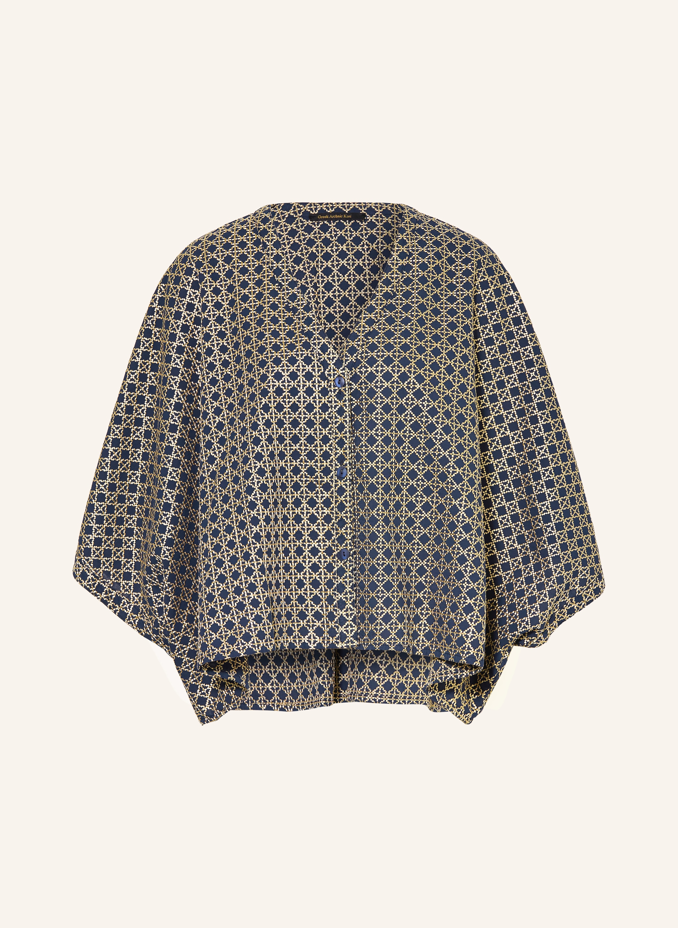 Greek Archaic Kori Bluse mit 3/4-Arm
