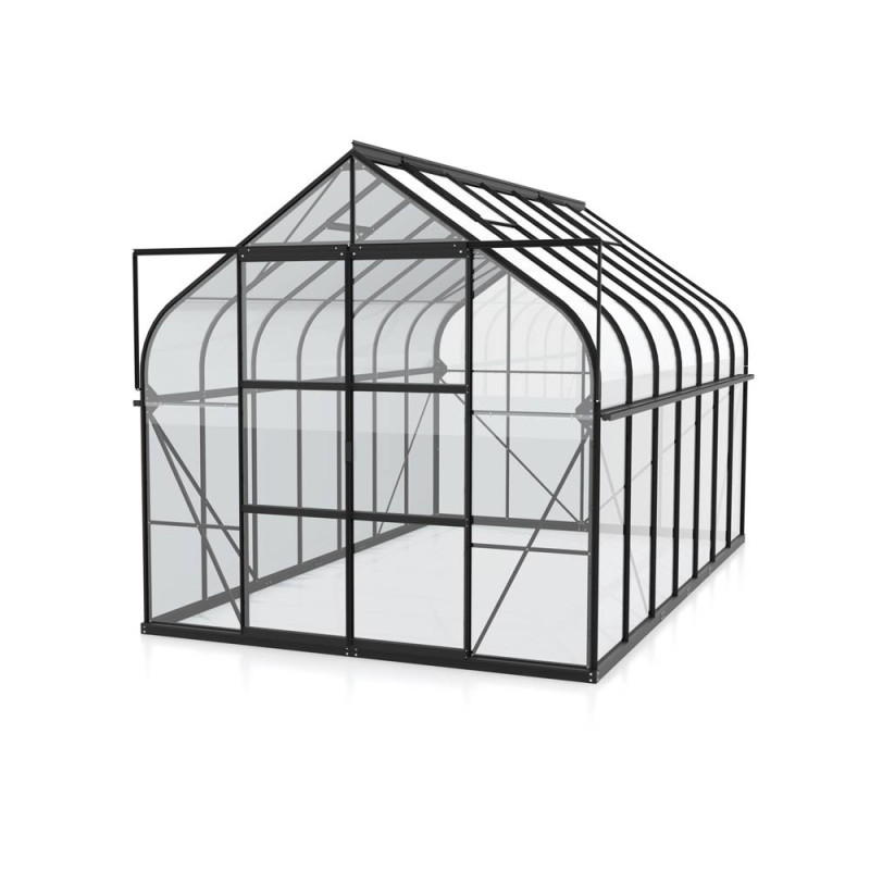 Serre en verre Dione noire 11,5 m² VITAVIA