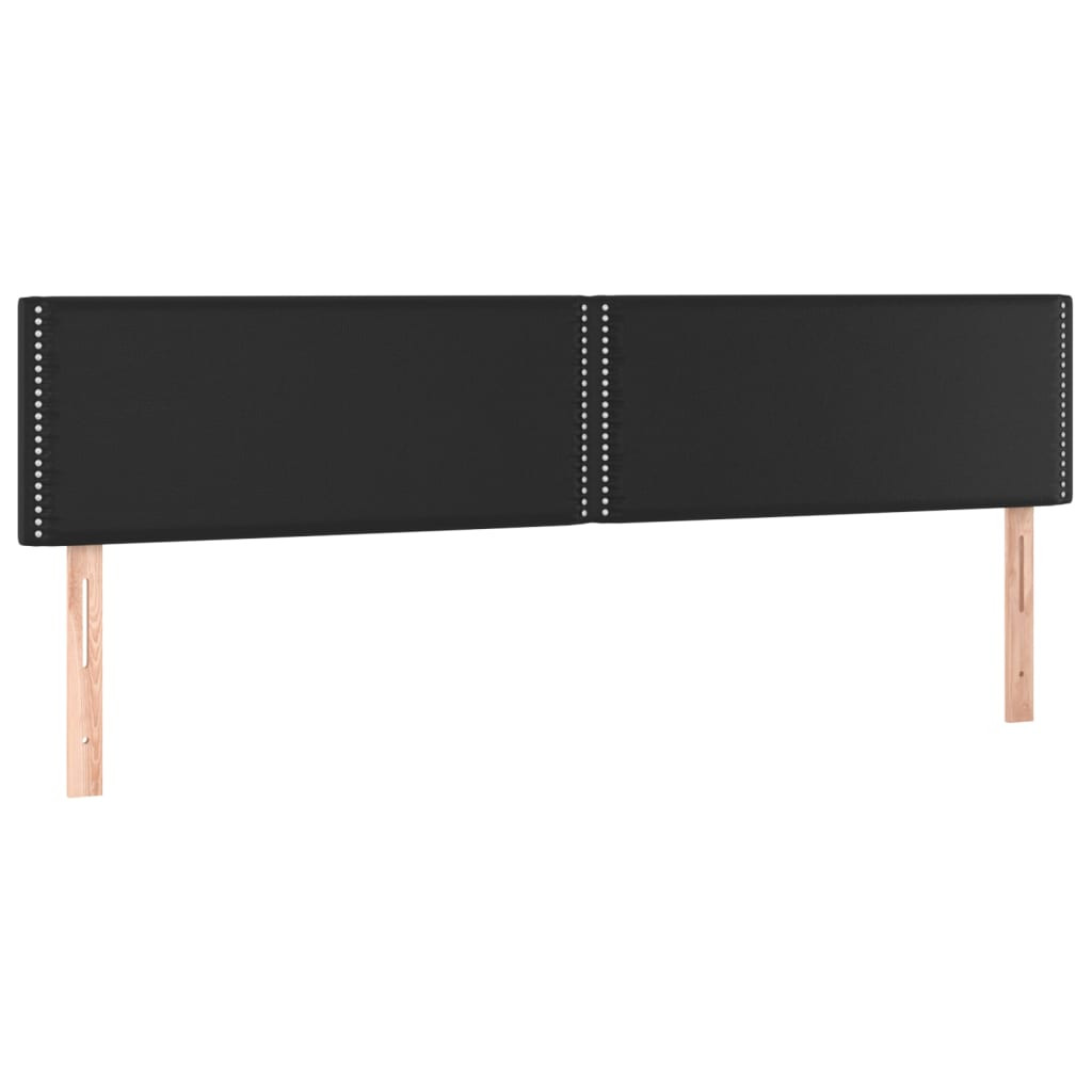 Wezgłowie Czarny 180 x 5 x 78/88 cm Sztuczna skóra vidaXL