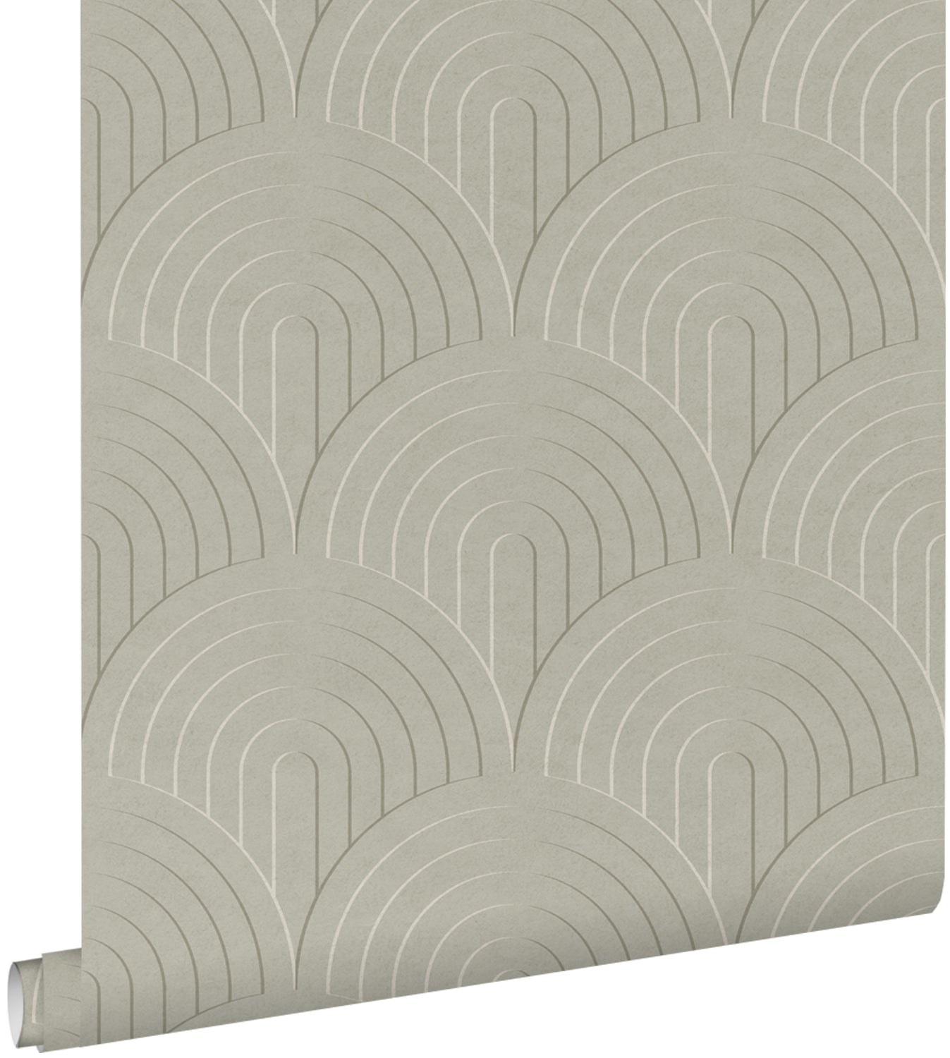 ESTAhome behang 3D-motief vergrijsd groen - 53 cm x 10.05 m - 131111