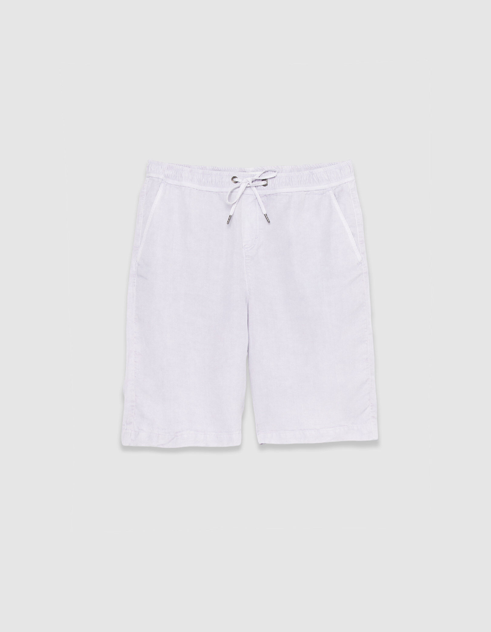 Bermuda beige Lyocell® et lin Homme