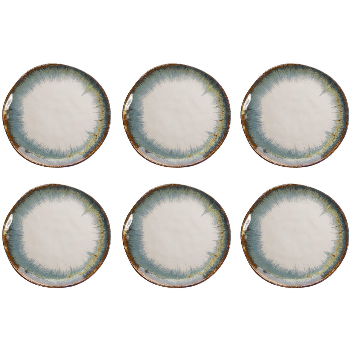 Kare Design Organic borden - Ø26cm - wit - 6st