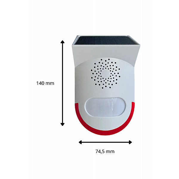 Kit alarme autonome extérieure solaire pour garage, chantier