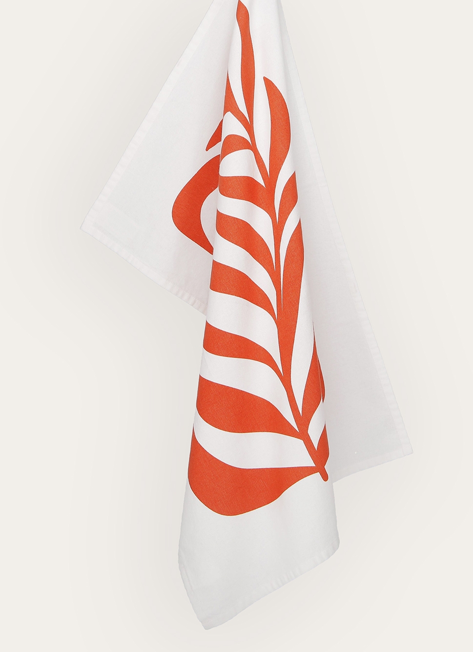 TORCHON EN COTON IMPRIMÉ VÉGÉTAL CORA PAPRIKA