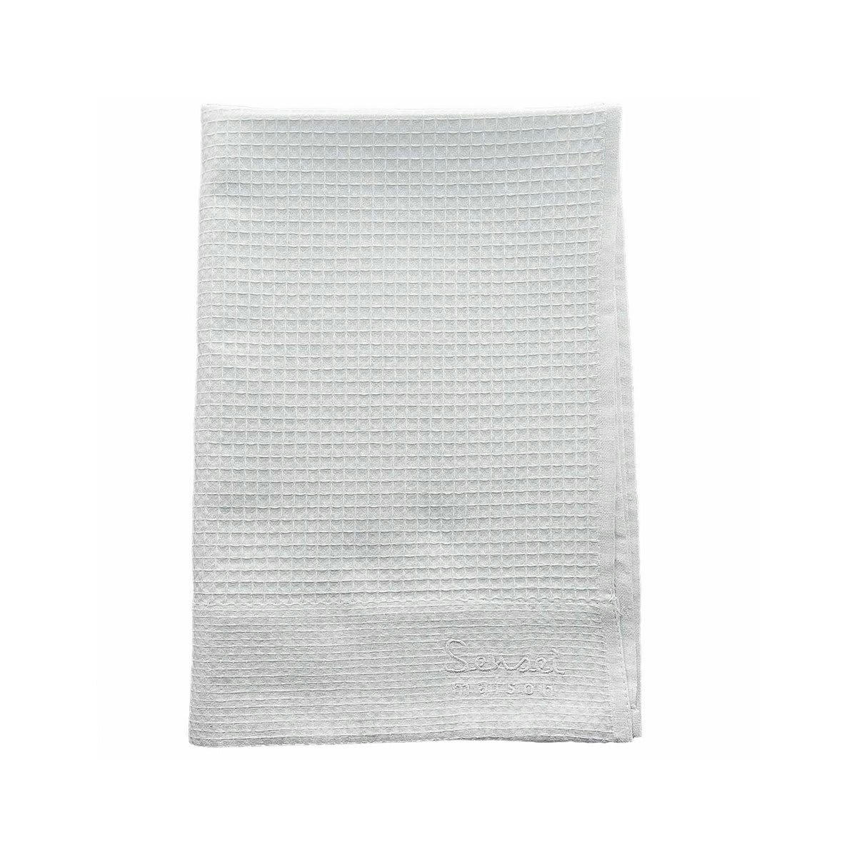 SPA NIDA - 2 serviettes de toilette nid d'abeille Blanc 50x100 cm