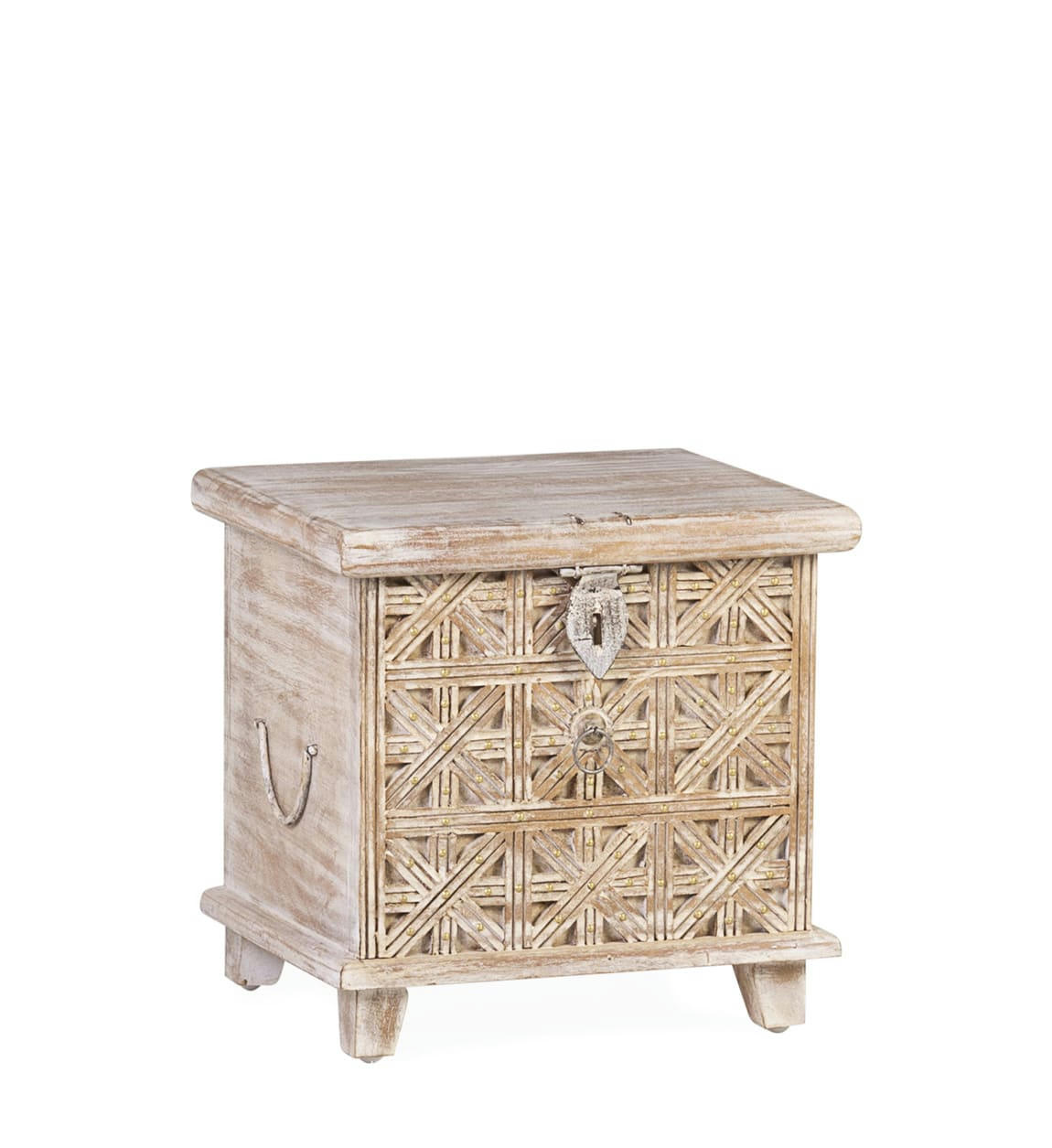 ALHAMBRA - Coffre en bois beige L 40cm