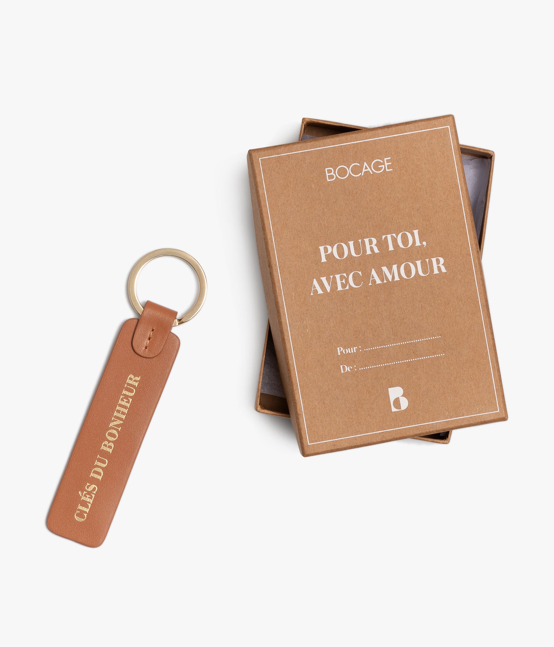 Porte-clés Papoune cognac