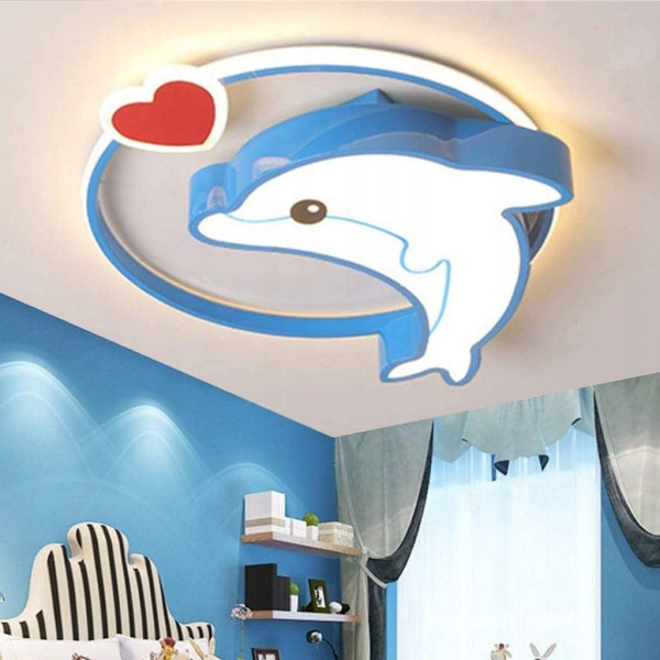 Lampa Sufitowa Dziecięca Żyrandol LED Delfin