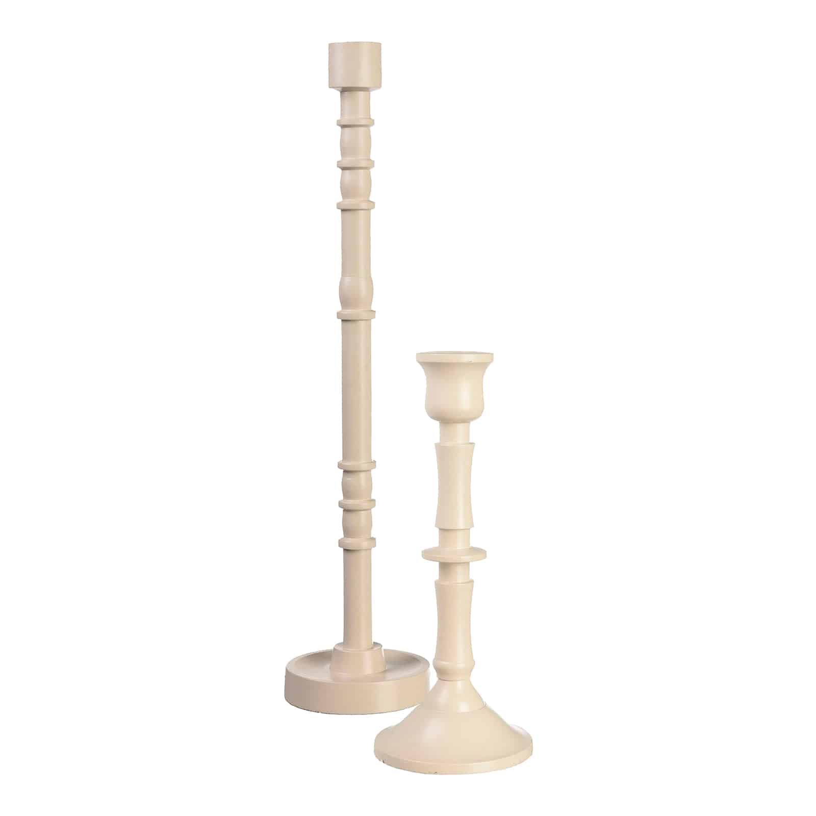Stabkerzenhalter-Set Beige, 2 -tlg.
