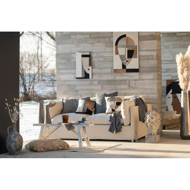 TACHETÉ - Vase anse céramique marron/gris H55cm