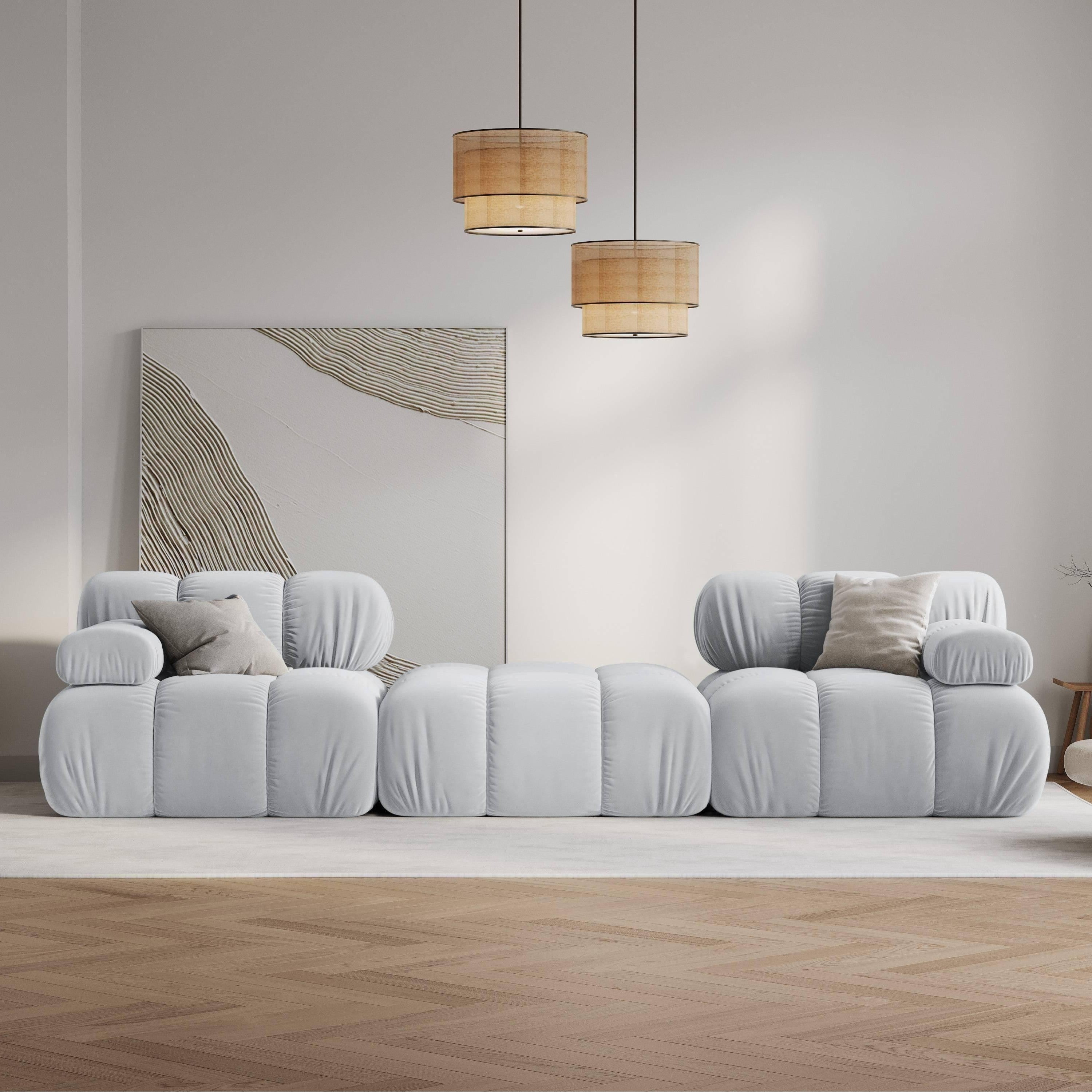 Milo Casa Tropea Modulaire 2-zitsbank met Hocker - Lichtblauw