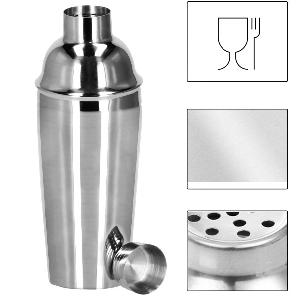 Zestaw barmański 12 elementów do drinków podstawka bambusowa shaker 750 ml