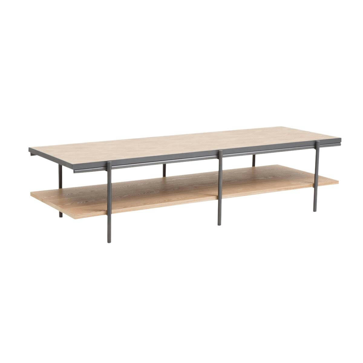 LIVIA - Table basse en métal gris 151.5 cm