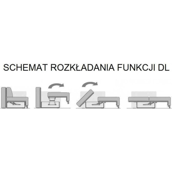 LEONARDO zielona skandynawska kanapa rozkładana