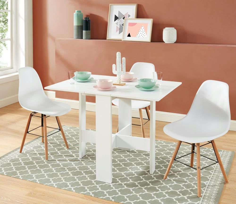 JUNO - Table pliable   blanc  104cm