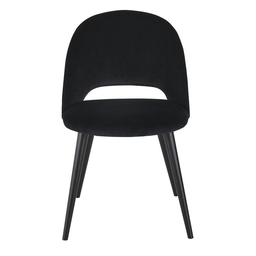 Syster - Chaise en velours noir