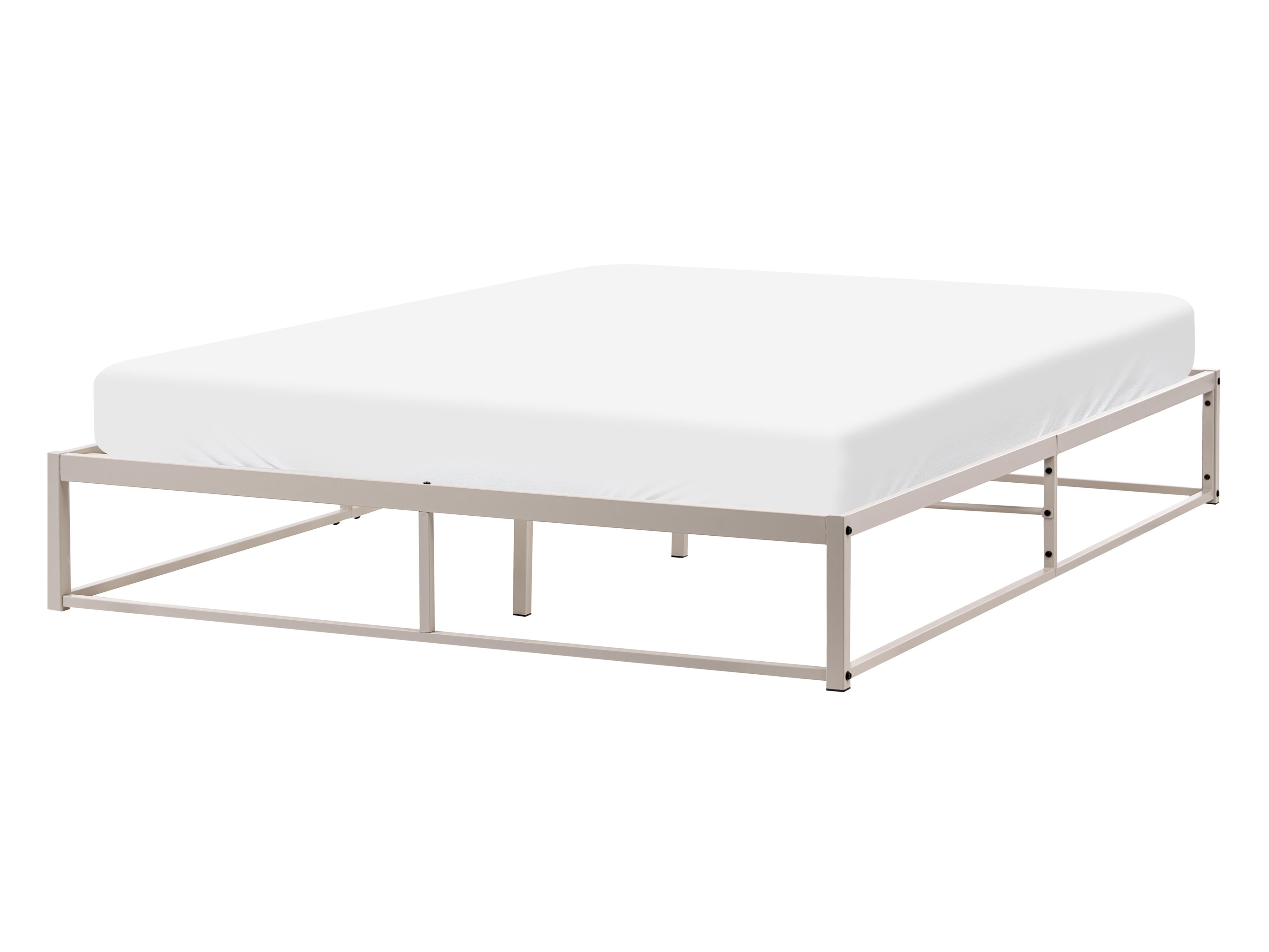 Bed without Headboard Metal VIRY 140 x 200 cm (EU Double) Light Beige