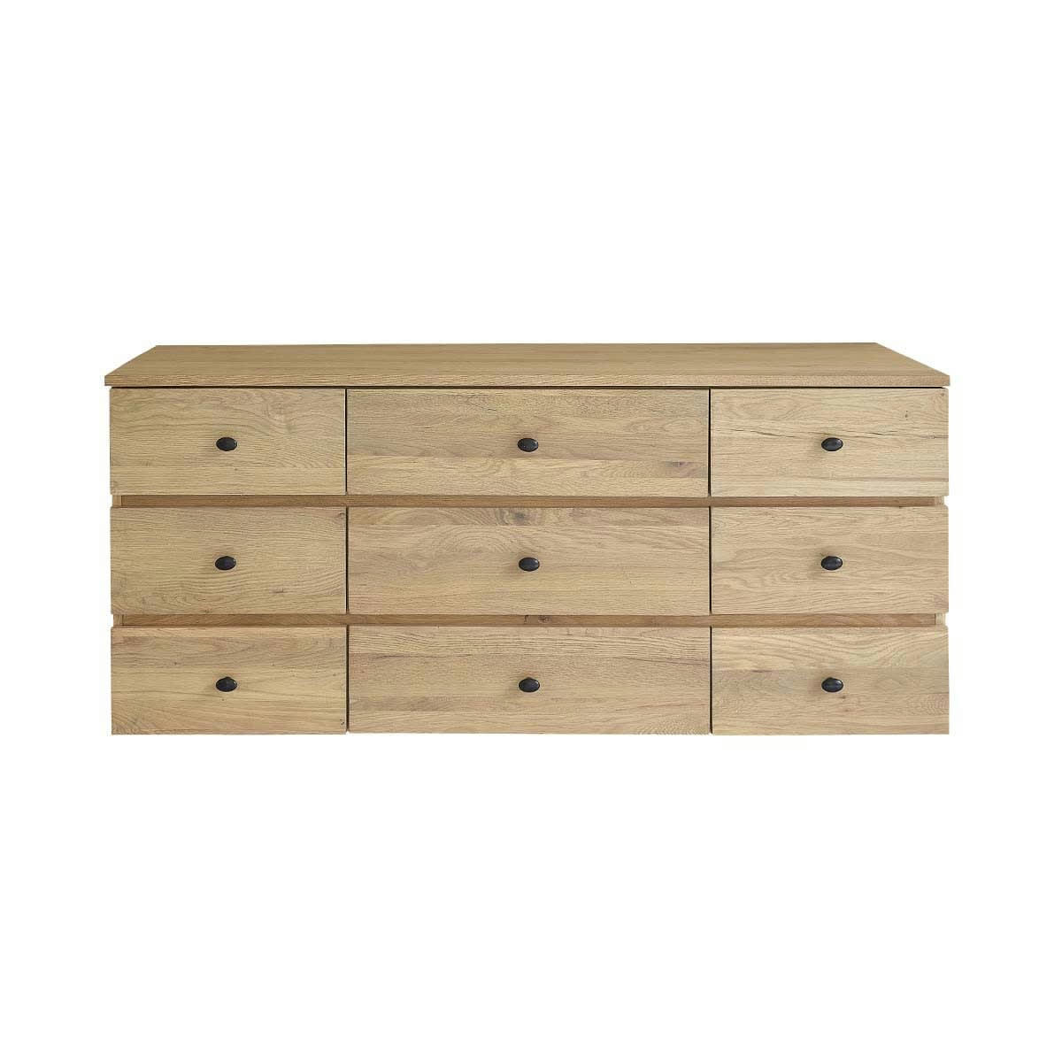 MILAN - Meuble double vasque en chêne massif suspendu 140 cm