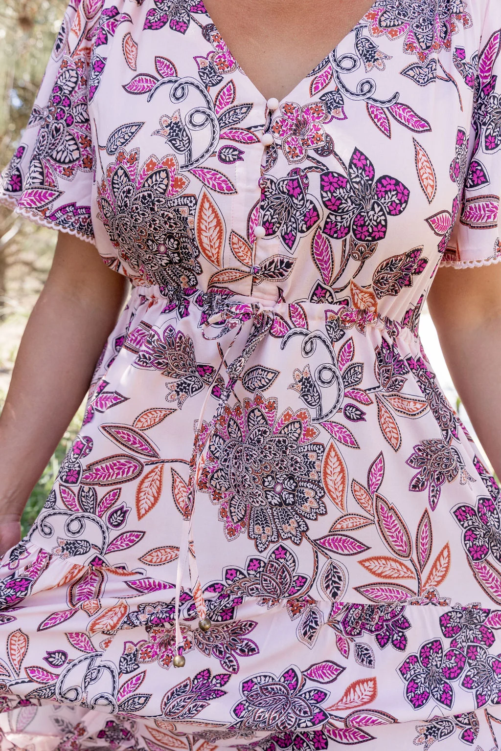 Eden Maxi Dress in Blushing Blossoms