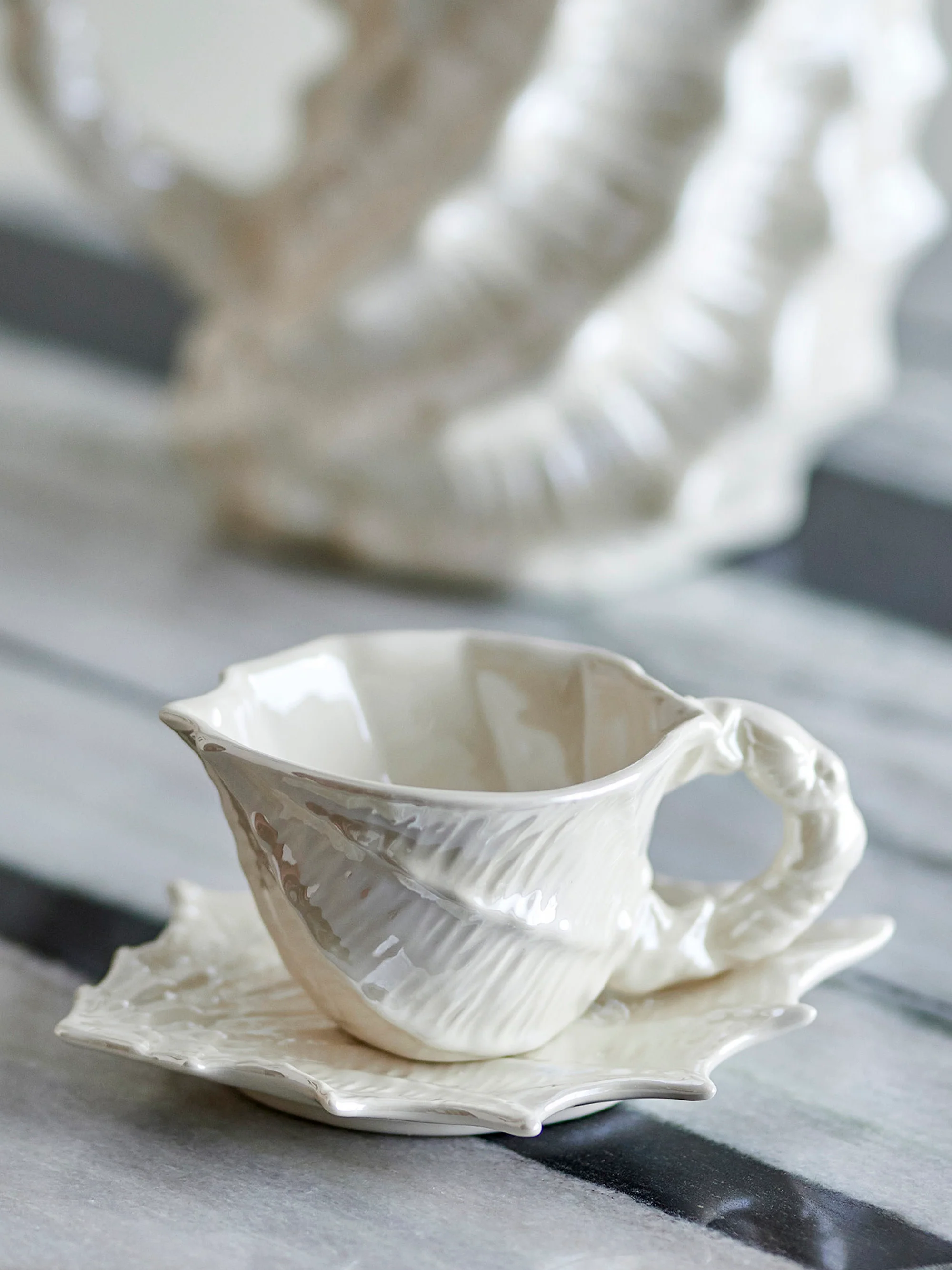 Kaffeetasse Shellie mit Untertasse